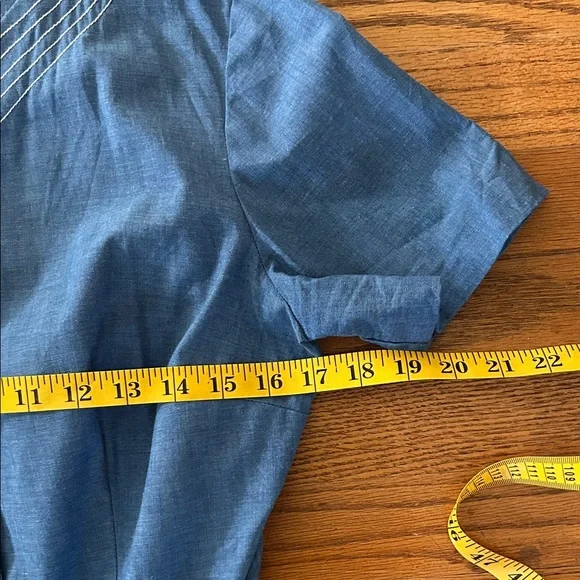 Vintage Dress Women’s Handmade by Dixie Deb Denim Blue Dress Western - Picture 4 of 15